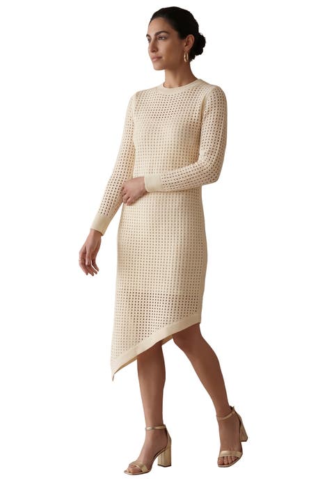 Long Sleeve Smocked Midi Dress
