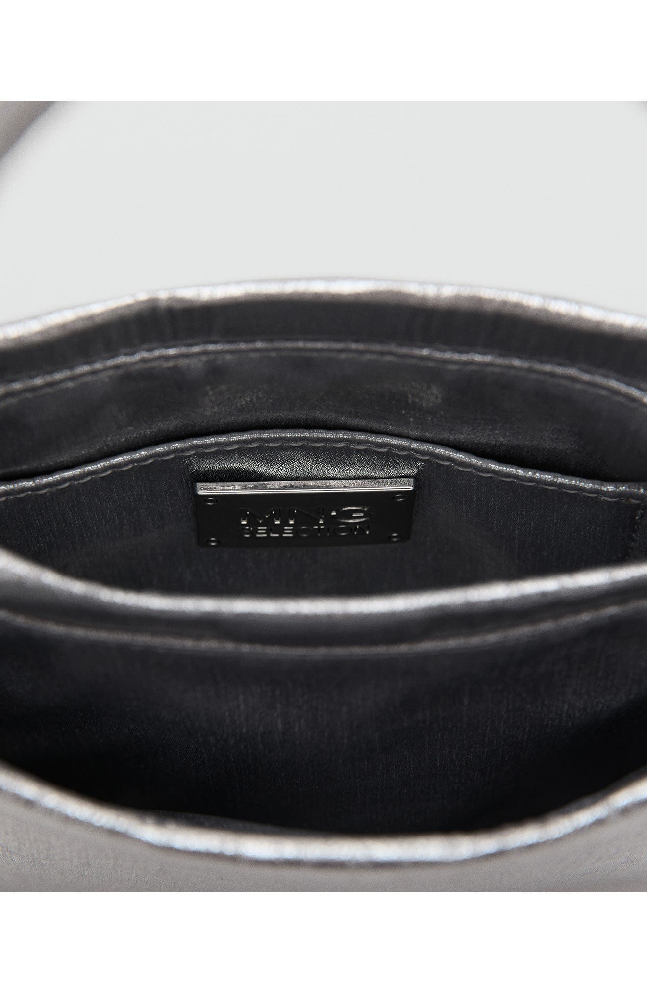 MANGO x Kaia Gerber Mini Shopper Bag, Alternate, color, Silver