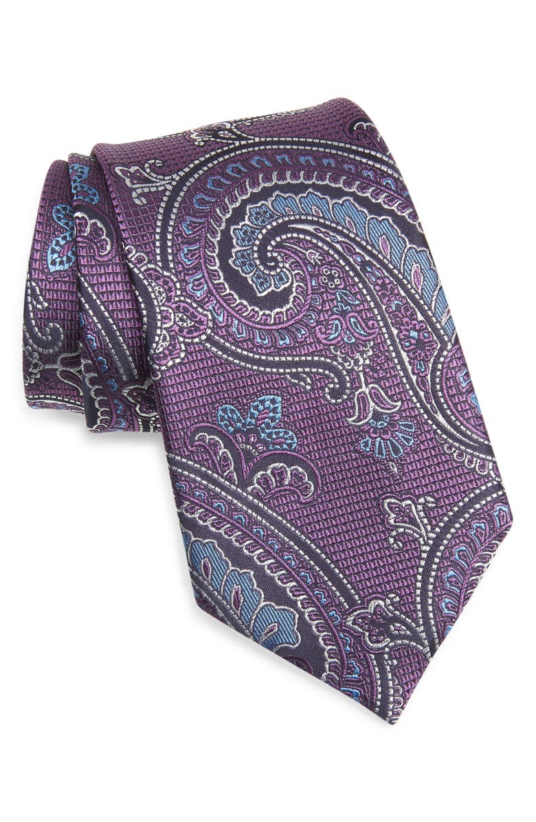 ZEGNA Paisley Silk Tie, Main, color, 