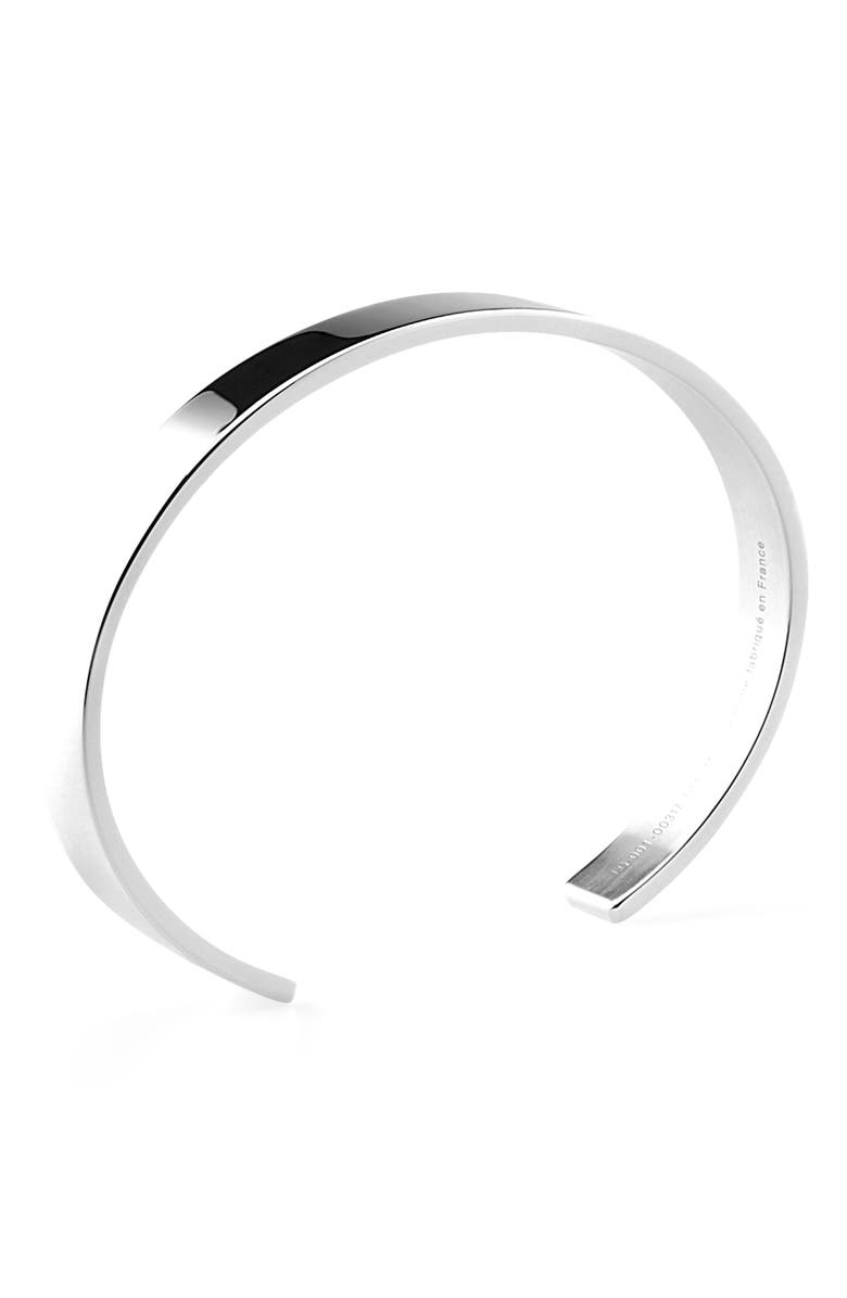 le gramme Men's 21G Polished Sterling Silver Ribbon Cuff Bracelet, Alternate, color, 