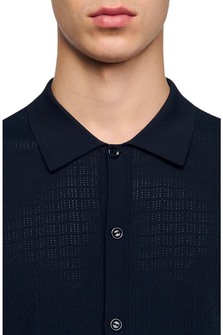 Openwork shirt, Alternate, color, Navy blue