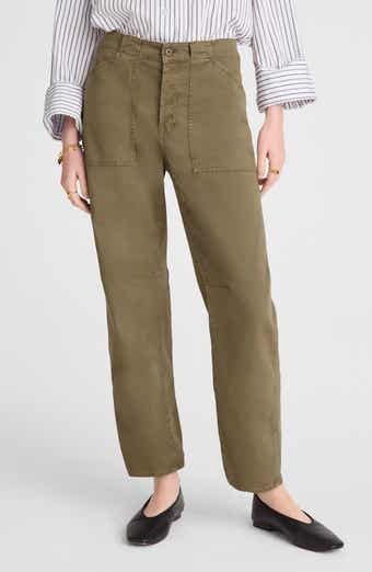 Darted Barrel Leg Pants