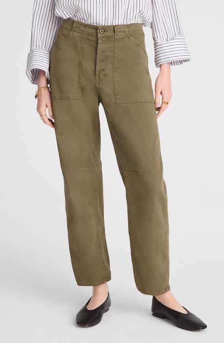 Darted Barrel Leg Pants