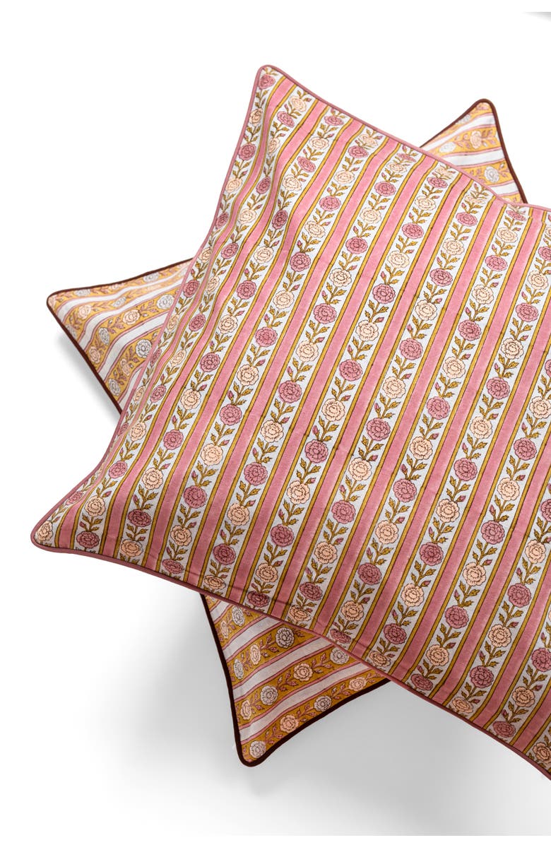 Inner Child Purple Vintage Floral Stripe Pillow - Cover Only, Alternate, color, Purple