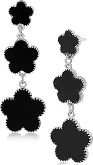 JARDIN Cascading Triple-Tier Clover Earrings