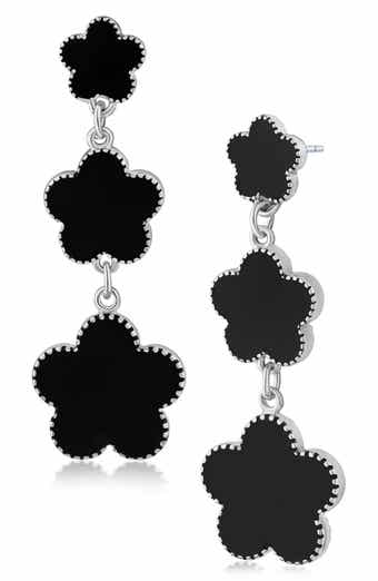 JARDIN Cascading Triple-Tier Clover Earrings