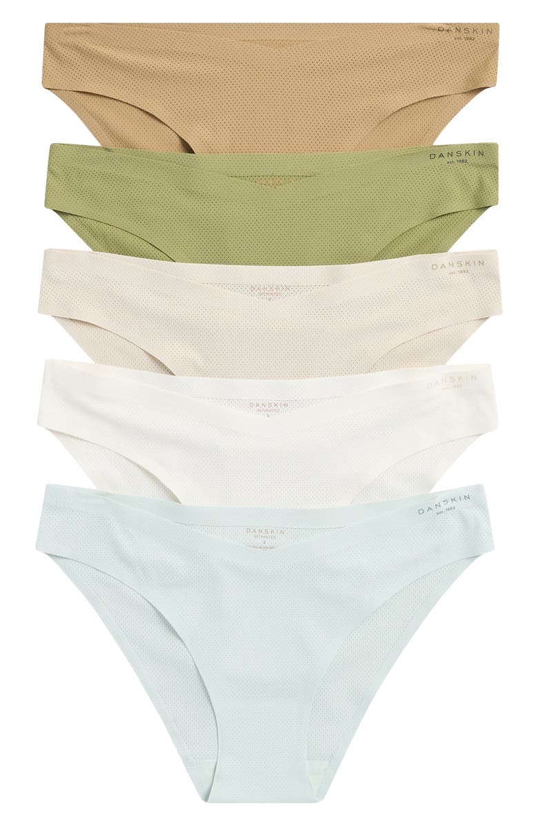 Danskin 5-Pack V-Front Bikini Briefs, Main, color,