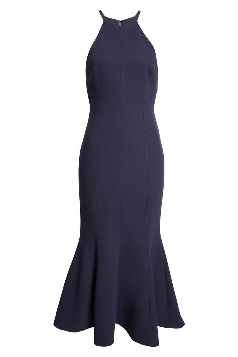 Miriam Sleeveless Trumpet Gown, Alternate, color, NAVY