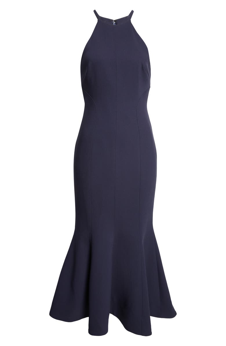 Cinq à Sept Miriam Sleeveless Trumpet Gown, Alternate, color, Navy