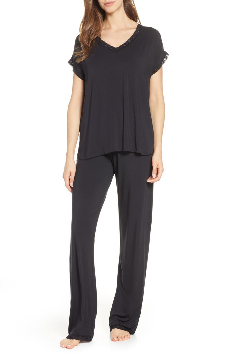 Barefoot Dreams<sup>®</sup> Luxe Jersey Pajamas, Main, color,