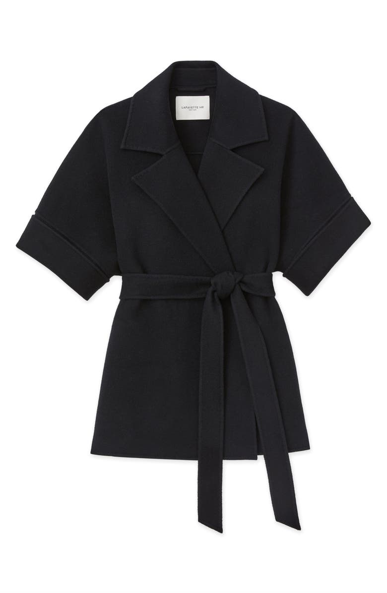 Lafayette 148 New York Double Face Wool & Cashmere Belted Jacket, Alternate, color, 