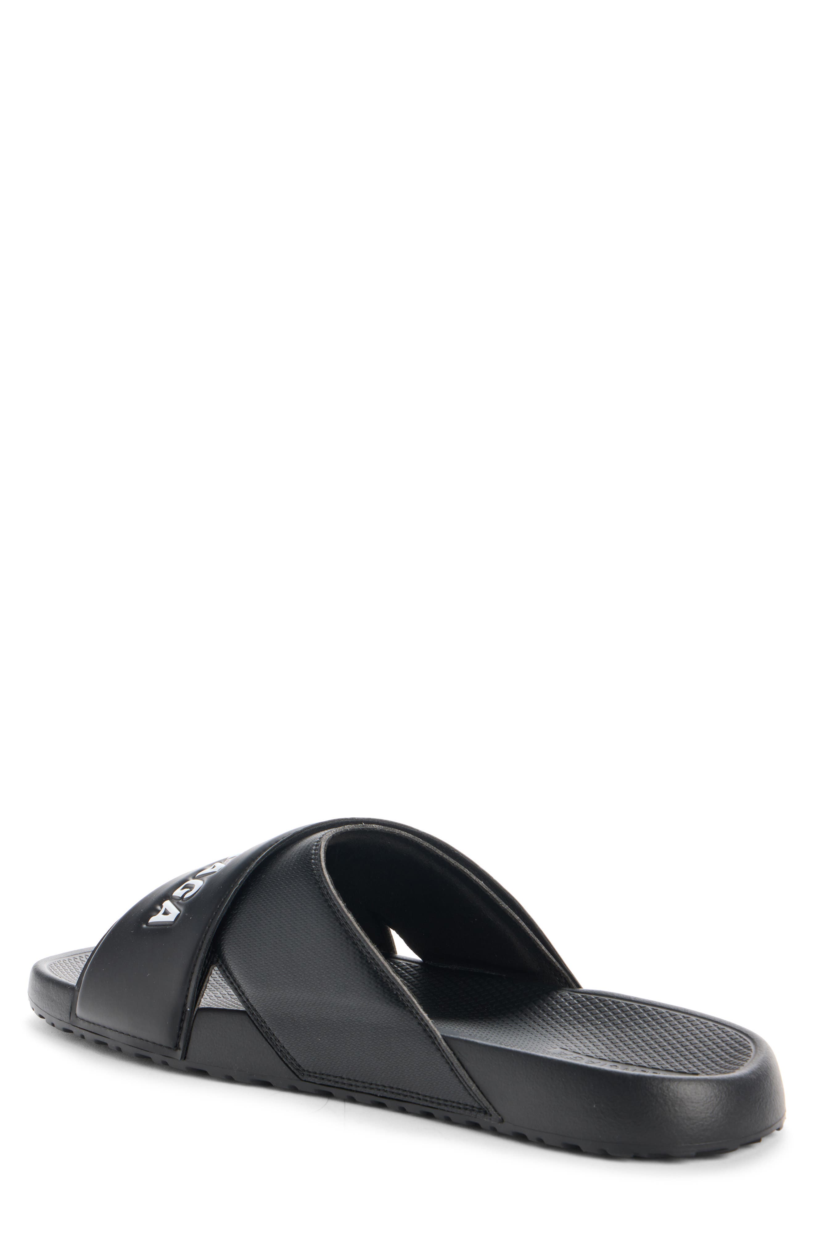 Balenciaga Sporty Logo Slide, Alternate, color, Black/ White