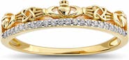 Queen Jewels Cubic Zirconia Claddagh Band Ring
