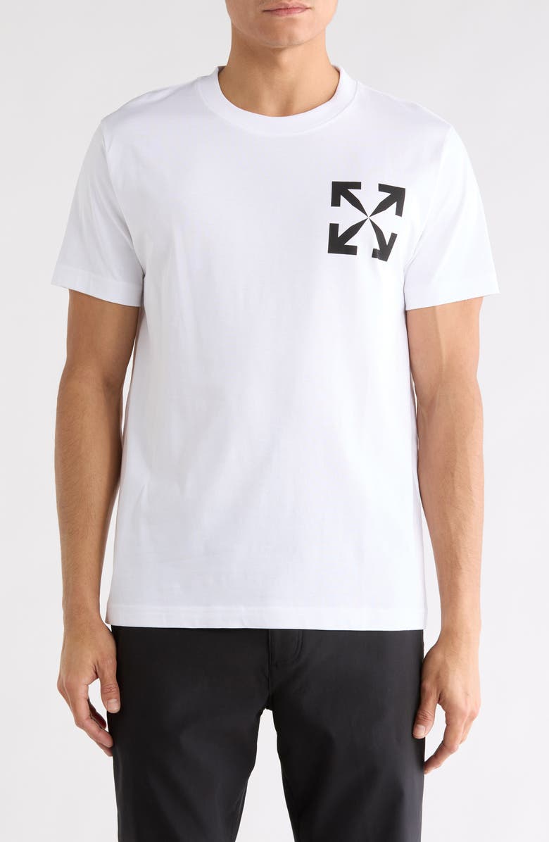 Off-White Single Arrow Slim Fit Short Sleeve T-Shirt, Main, color, White-Black