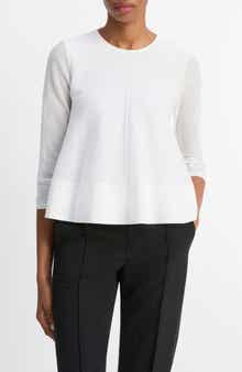 Vince Cotton Blend A-Line Sweater