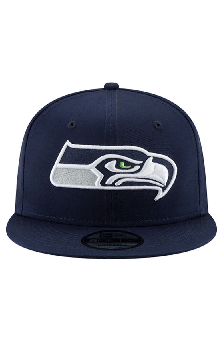 New Era Men's New Era  College Navy Seattle Seahawks 50th Anniversary Side Patch 9FIFTY Snapback Hat, Alternate, color, 