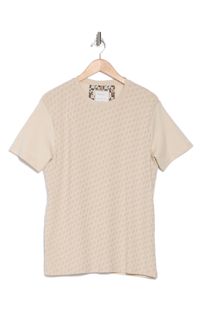 DENIM AND FLOWER Geo Textured Crewneck T-Shirt, Main, color, 