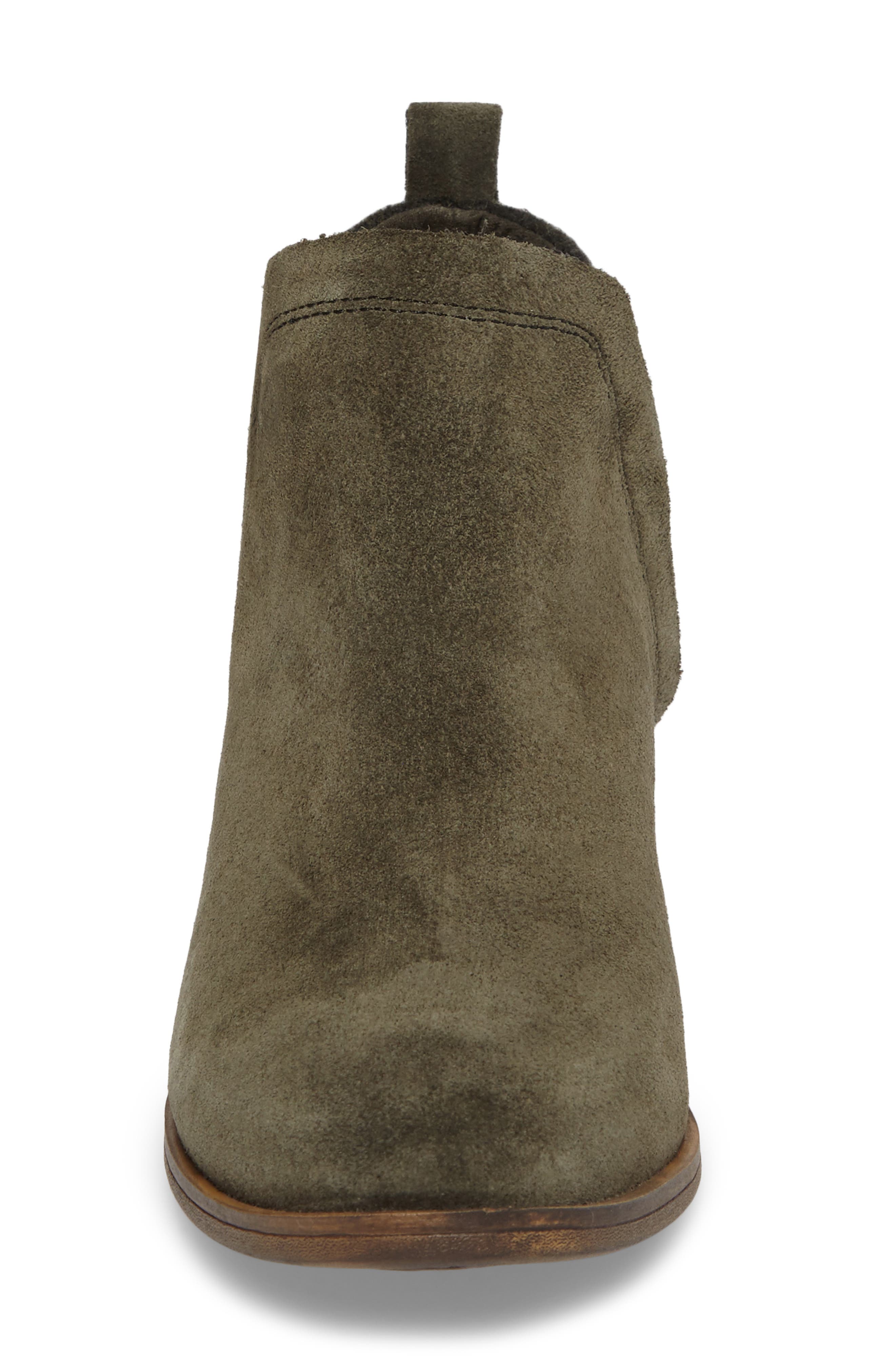 Deia Zip Bootie, Alternate, color, FOREST SUEDE