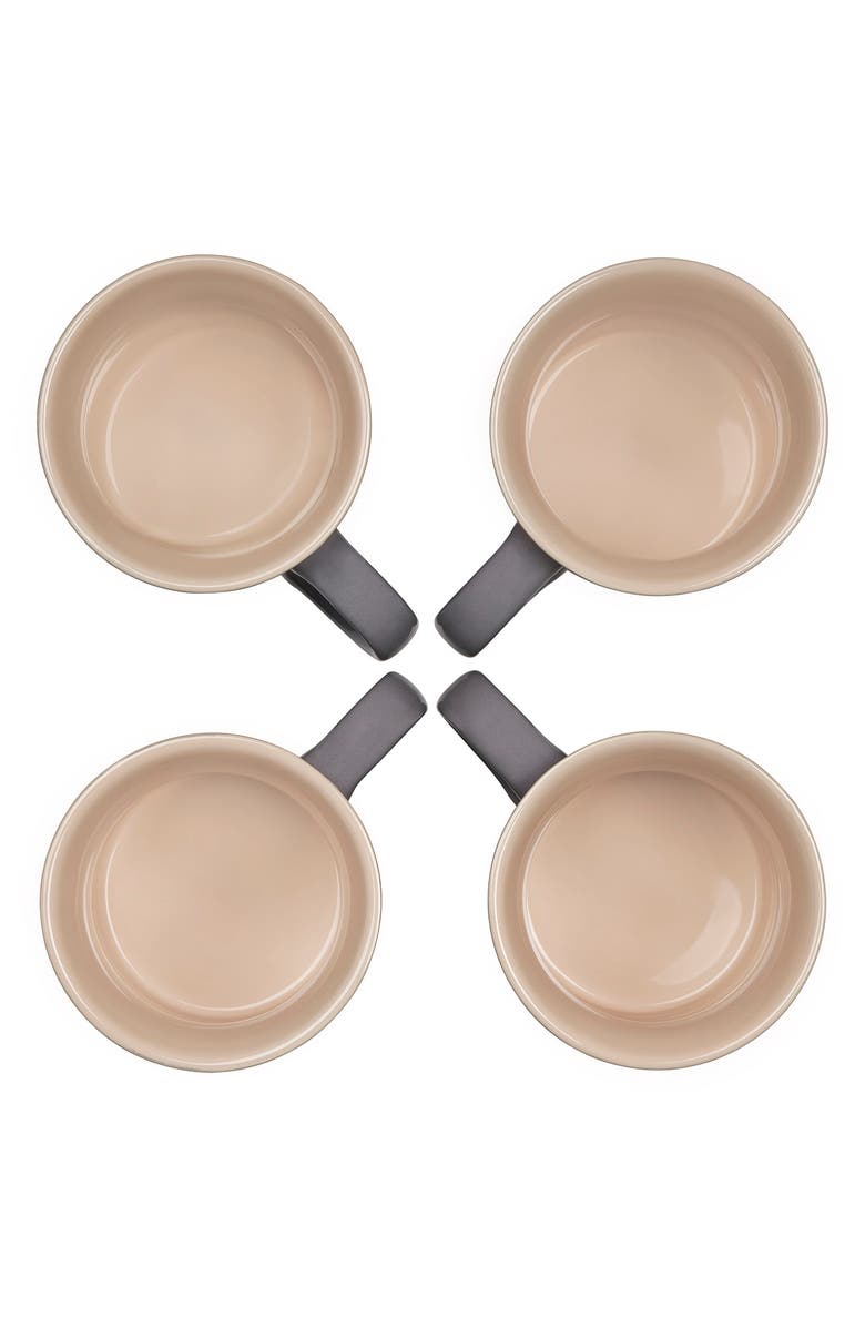 Le Creuset Set of Four 14-Ounce Stoneware Mugs, Alternate, color, Oyster