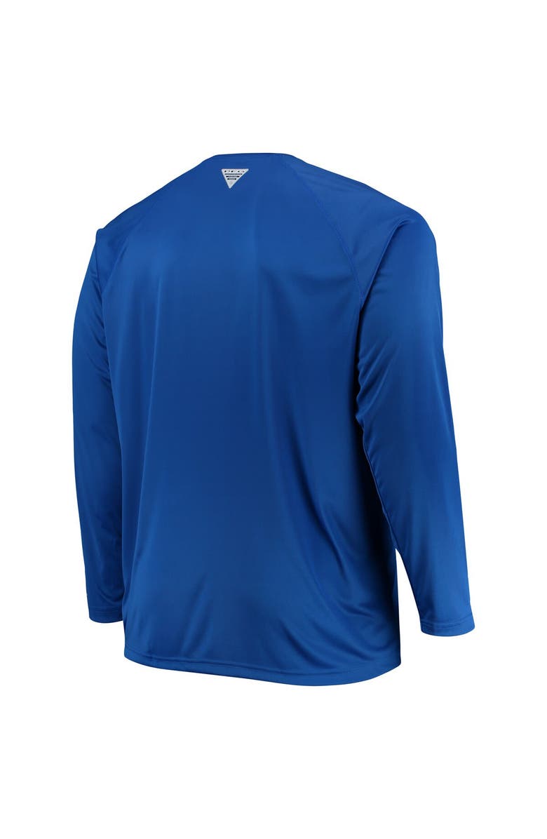Columbia Men's Columbia Royal Kentucky Wildcats Big & Tall Terminal Tackle Raglan Omni-Shade Long Sleeve T-Shirt, Alternate, color,
