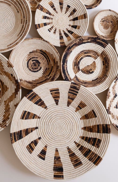 Maadili Collective Extra Large Warp Speed Basket ~ Banana Fiber In Brown & Natural Fiber
