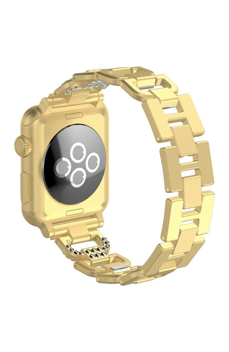 The Posh Tech Stainless Steel with Rhinestones Replacement Band for Apple Watch - 42mm/44mm, Alternate, color, 