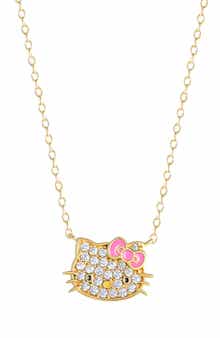 Jacmel Sterling Silver CZ Pavè Hello Kitty Pendant Necklace