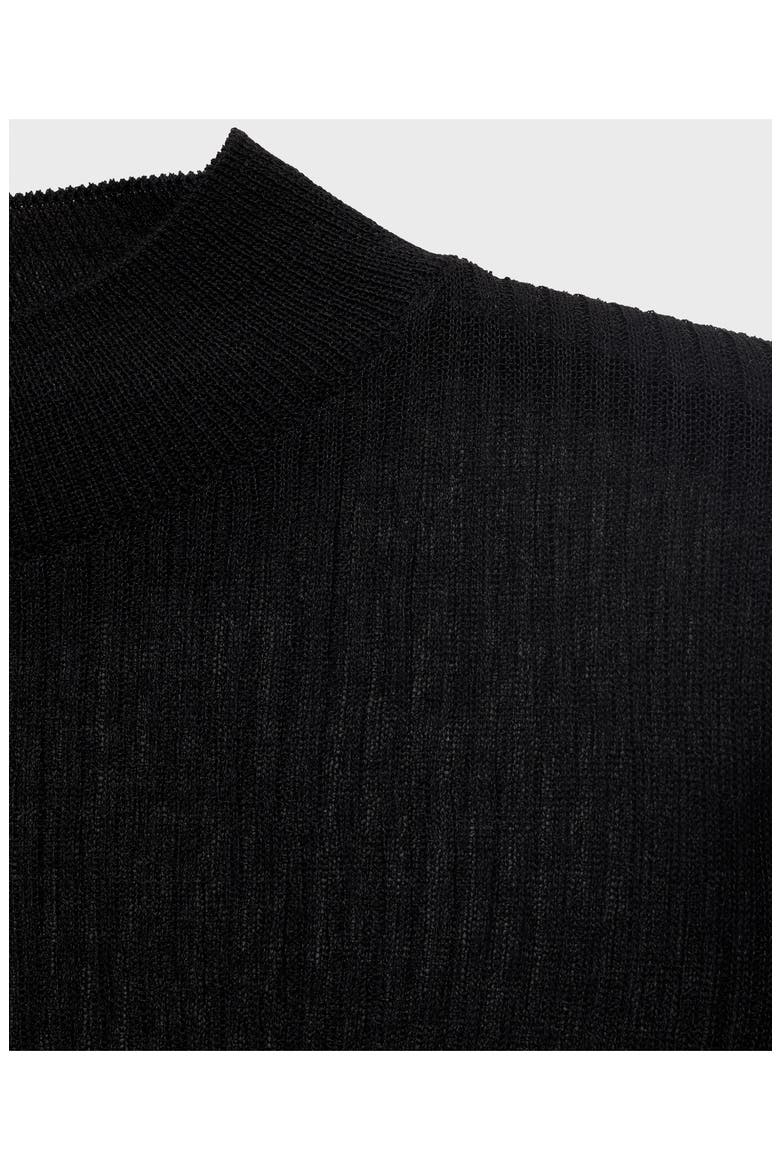 Short Sleeve Crop Sweater, Alternate, color, BLACK