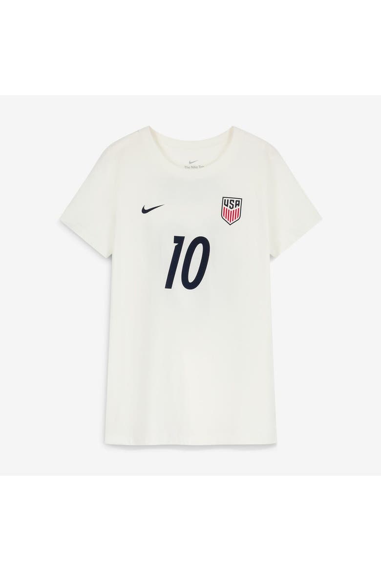 Women's Nike Christian Pulisic Cream USMNT Home Name & Number T-Shirt, Alternate, color, Cream