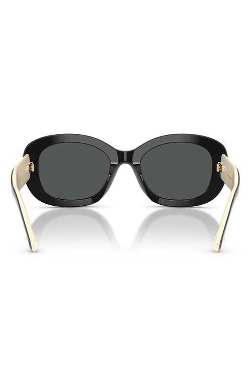 Tory Burch 52mm Oval Sunglasses In Black