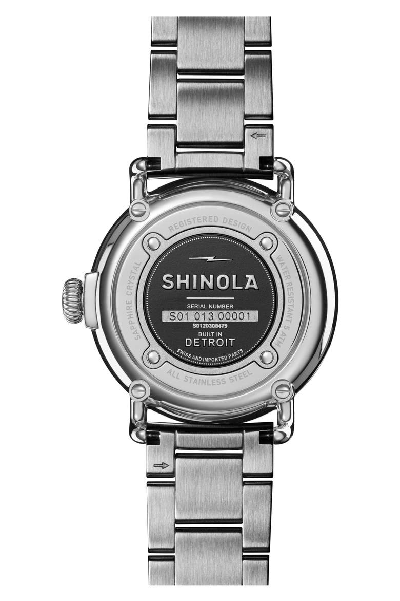 Runwell Mother-of-Pearl Bracelet Watch, 36mm, Alternate, color, CADET BLUE