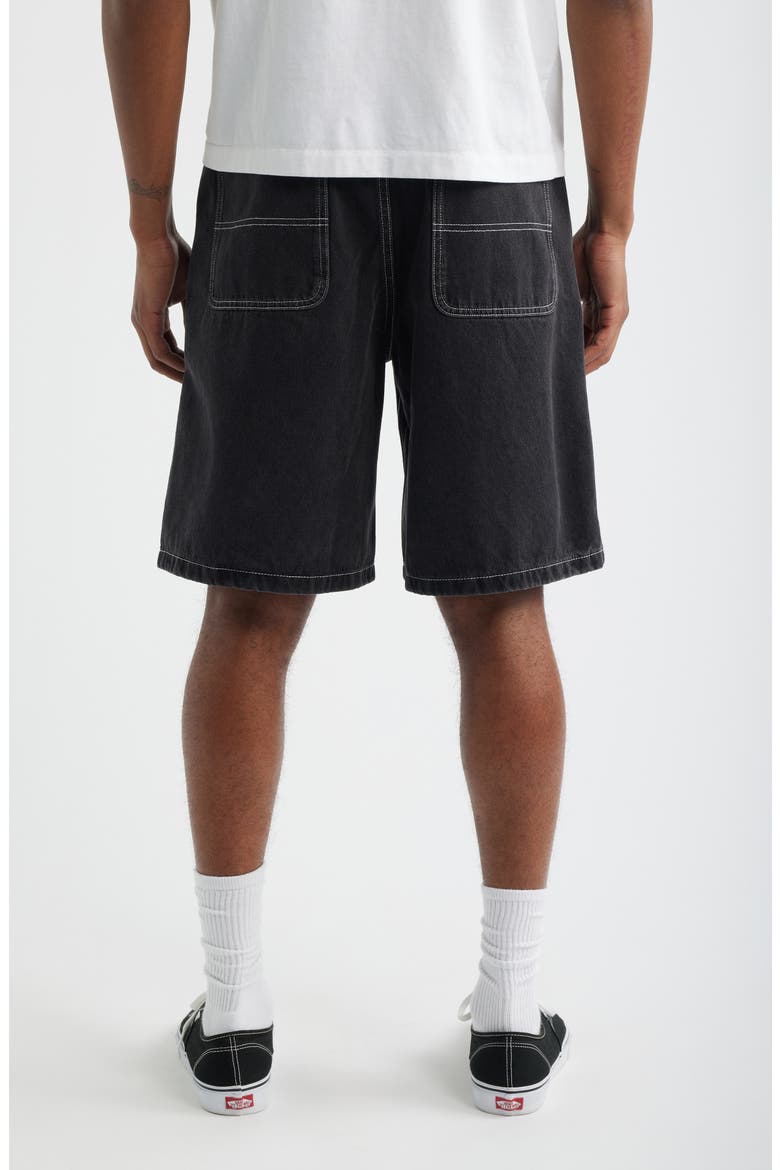 Liquid Trips Denim Shorts, Alternate, color, WASHED BLACK