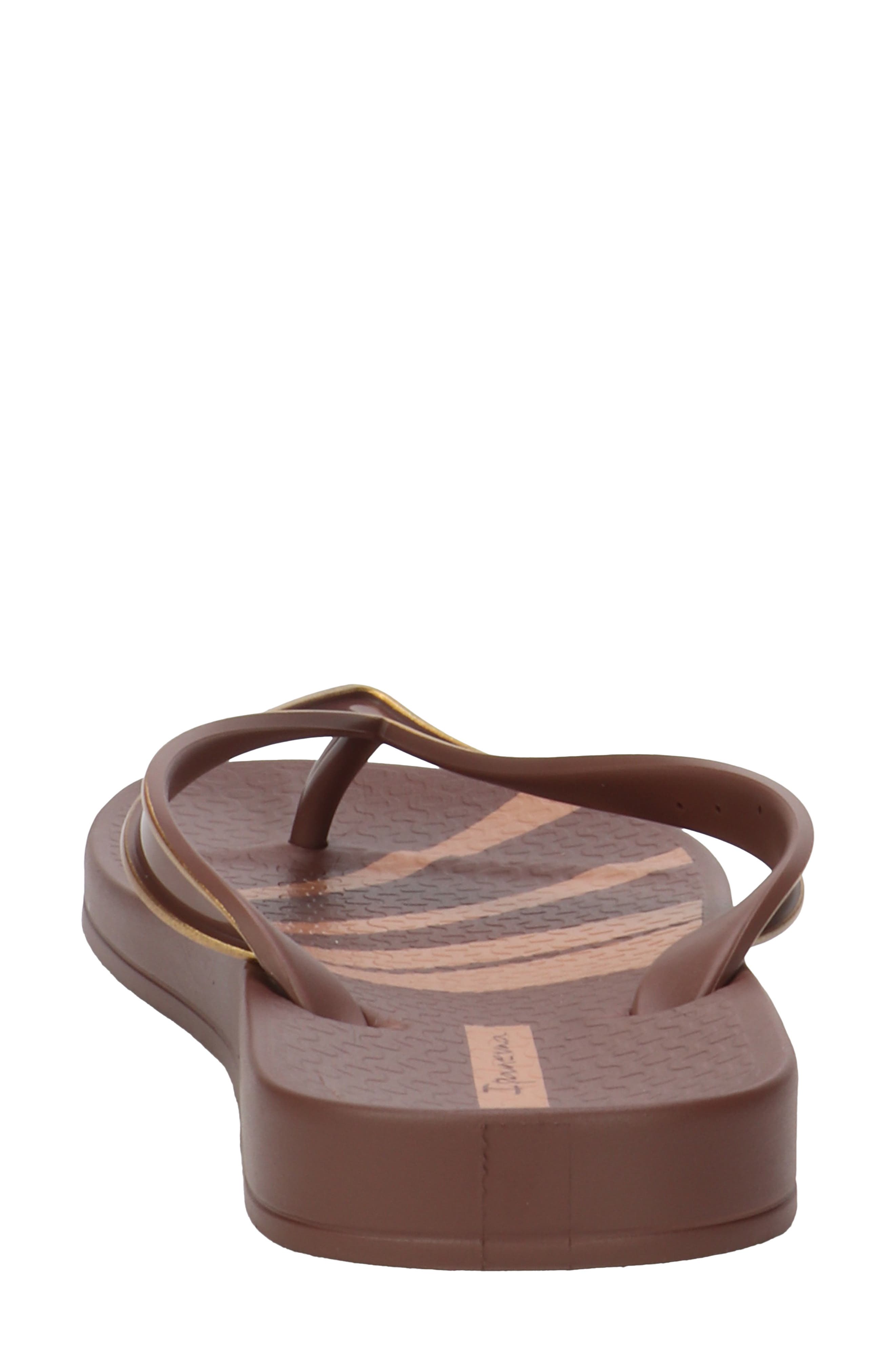 Anatomica Linea Flip Flop, Alternate, color, BROWN/BROWN/COPPER