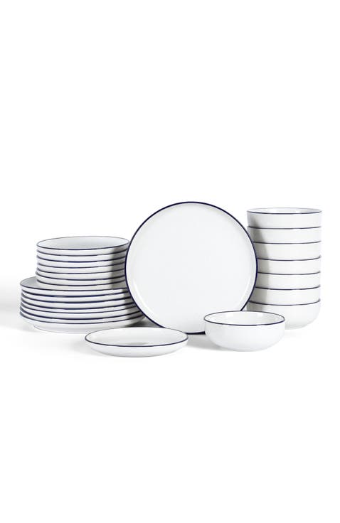 Ezra Stoneware 24-Piece Dinnerware Set