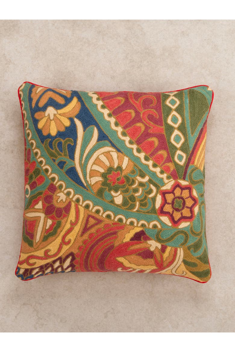 Sofia Throw Pillow Cover, Alternate, color, Multicolored
