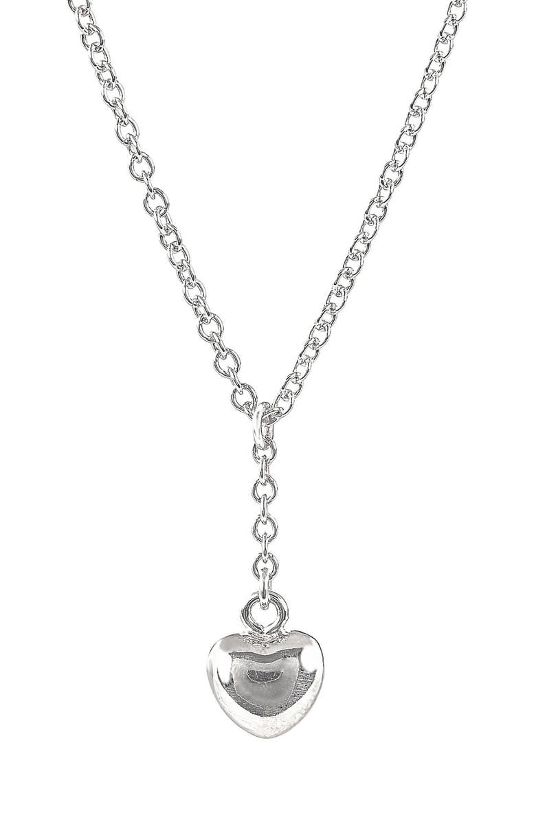 AMERICAN EXCHANGE Heart Pendant Y-Necklace, Main, color, Silver