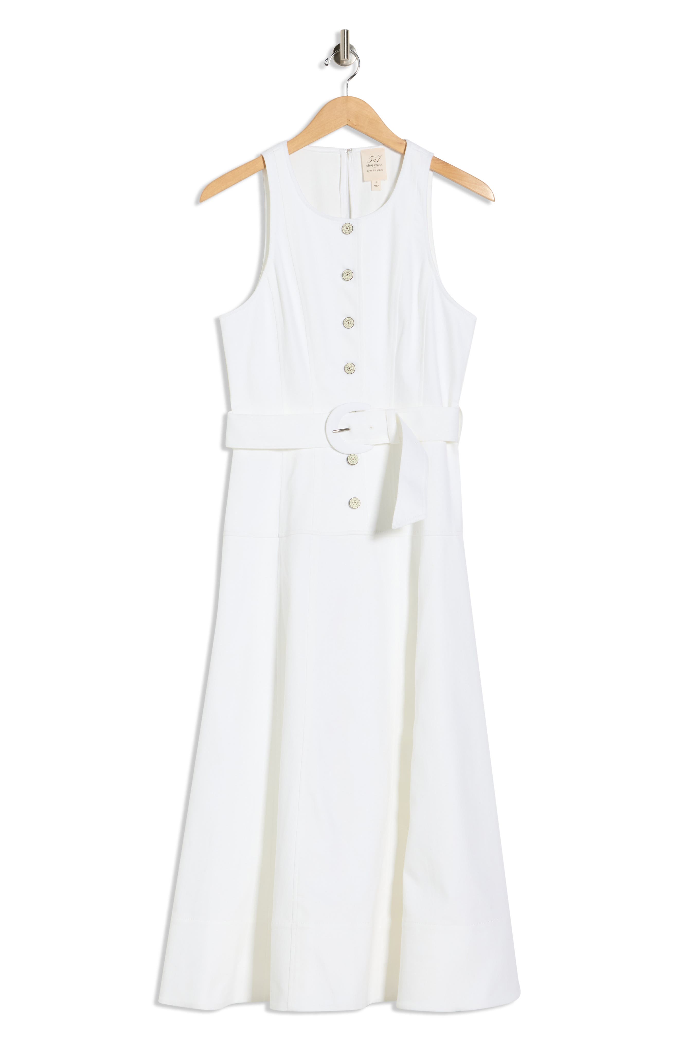 Cinq à Sept Margaret Sleeveless Cotton Blend A-Line Dress