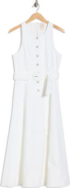 Cinq à Sept Margaret Sleeveless Cotton Blend A-Line Dress