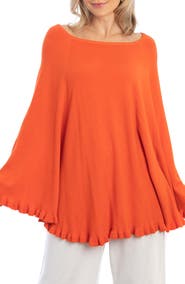SAACHI Talia Ruffle Hem Poncho