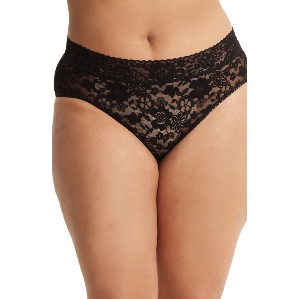 Hanky Panky Plus Size Daily Lace Cheeky Brief In Black