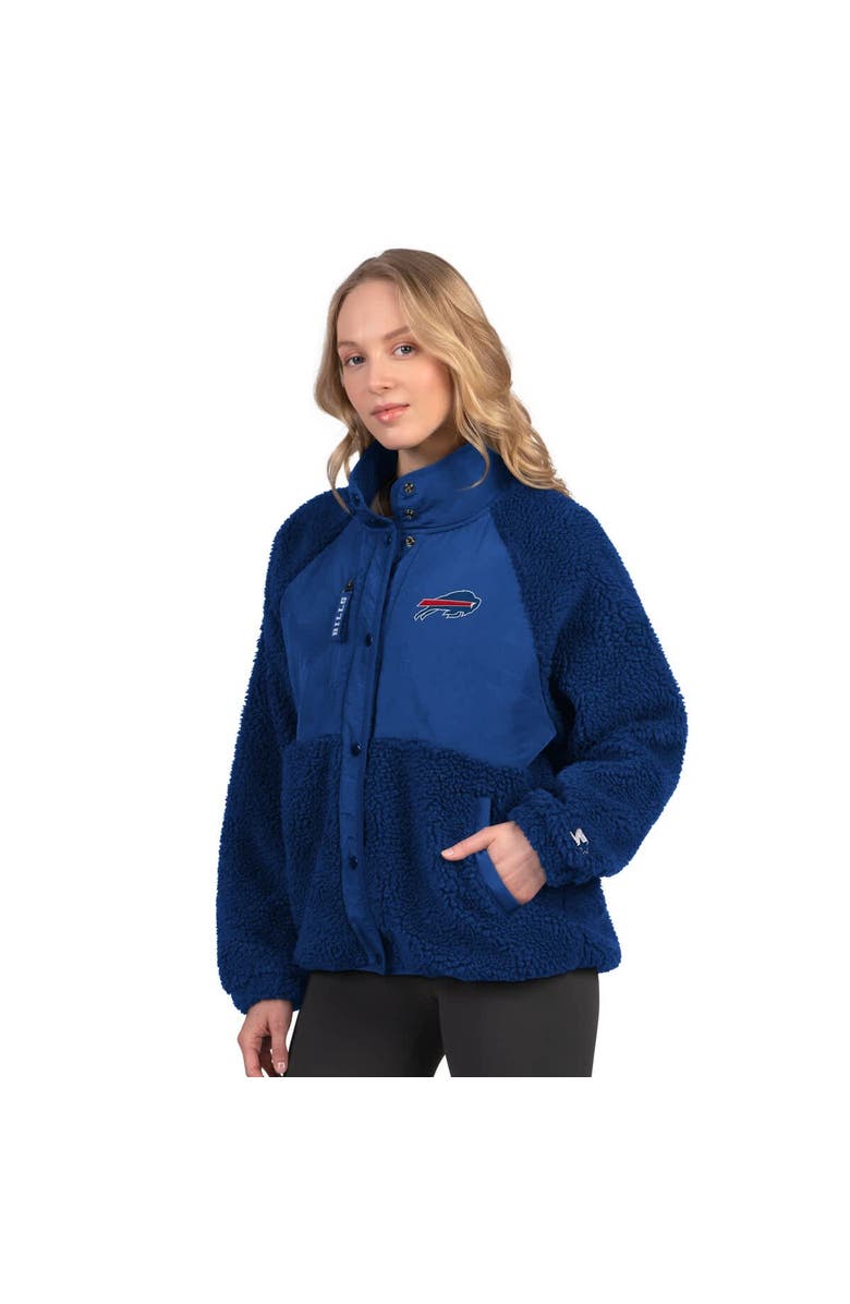 STARTER Women
s Starter Royal Buffalo Bills On the Ball Sherpa Jacket, Main, color, Royal
