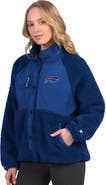 STARTER Women's Starter Royal Buffalo Bills On the Ball Sherpa Jacket
