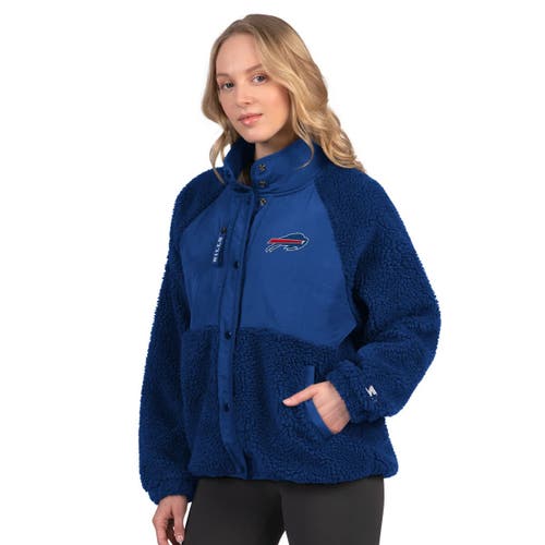 Starter Royal Buffalo Bills On The Ball Sherpa Jacket In Blue