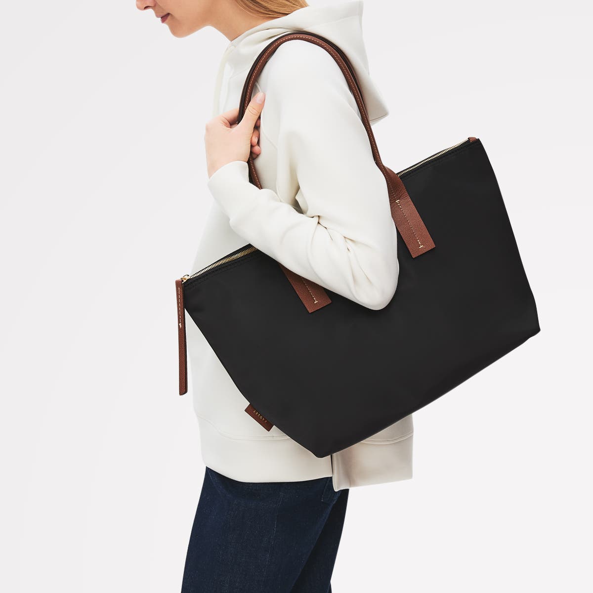 Radley The Townley Large Ziptop Tote Bag, Alternate, color, Black