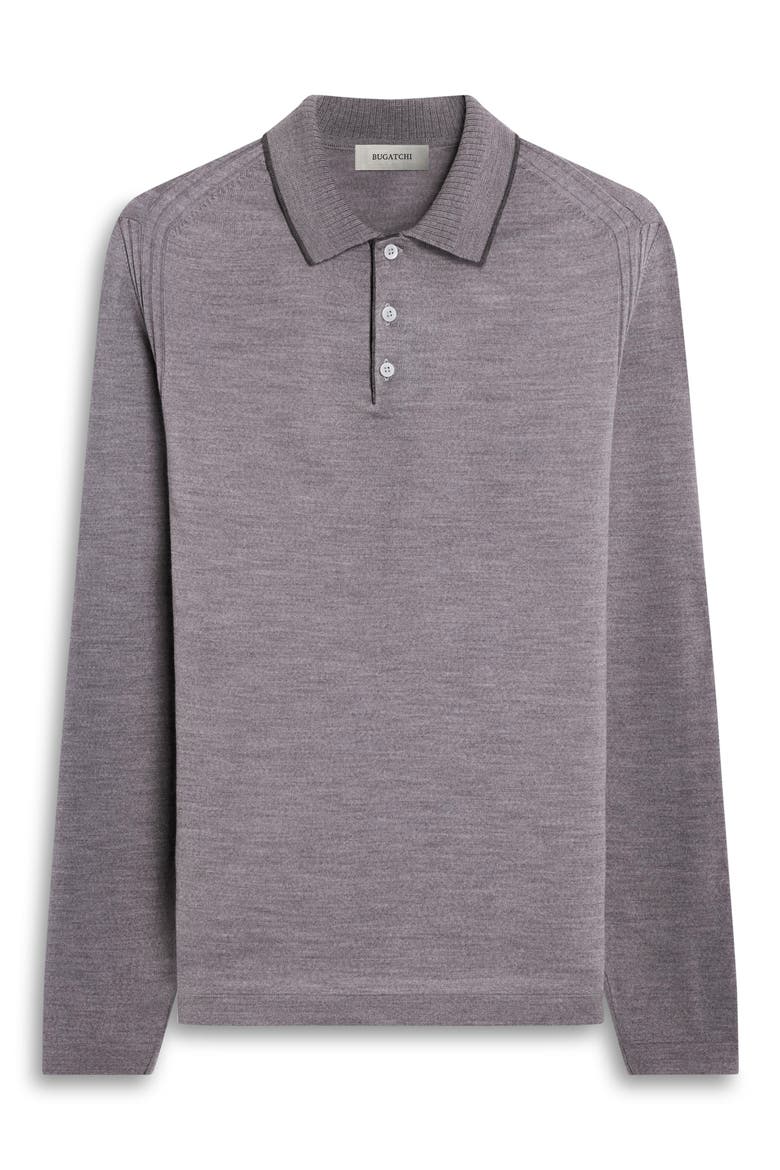 Merino Wool Polo Sweater, Alternate, color, GRAPHITE
