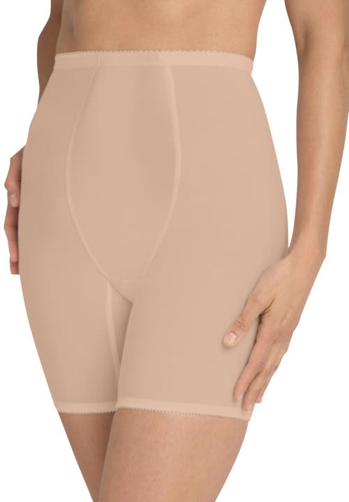 Secret Solutions High-waist Power Mesh Long Leg Shaper In Neutral