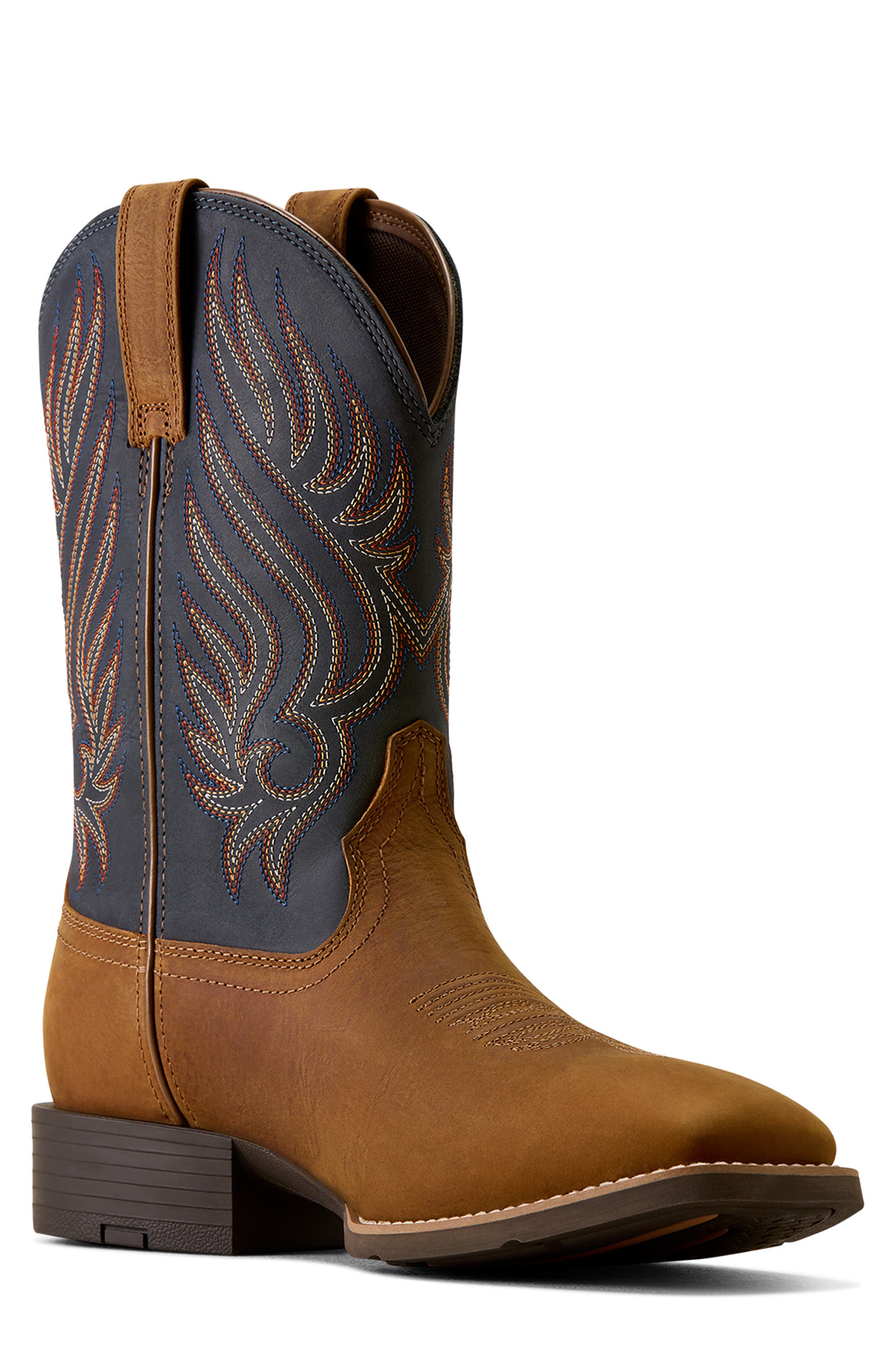 Sport Riggs Waterproof Wide Square Toe Western Boot, Main, color, TAN/ BARK