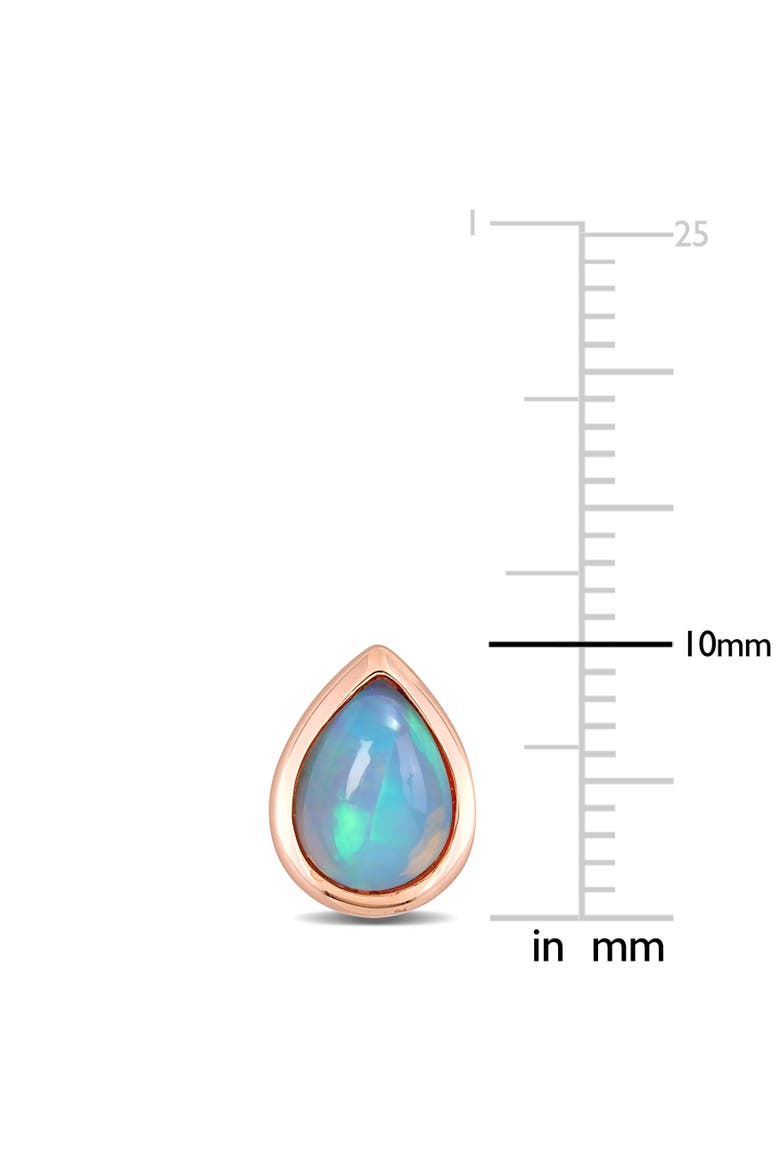 Blue Opal Stud Earrings 10K Rose Gold, Alternate, color, Opal