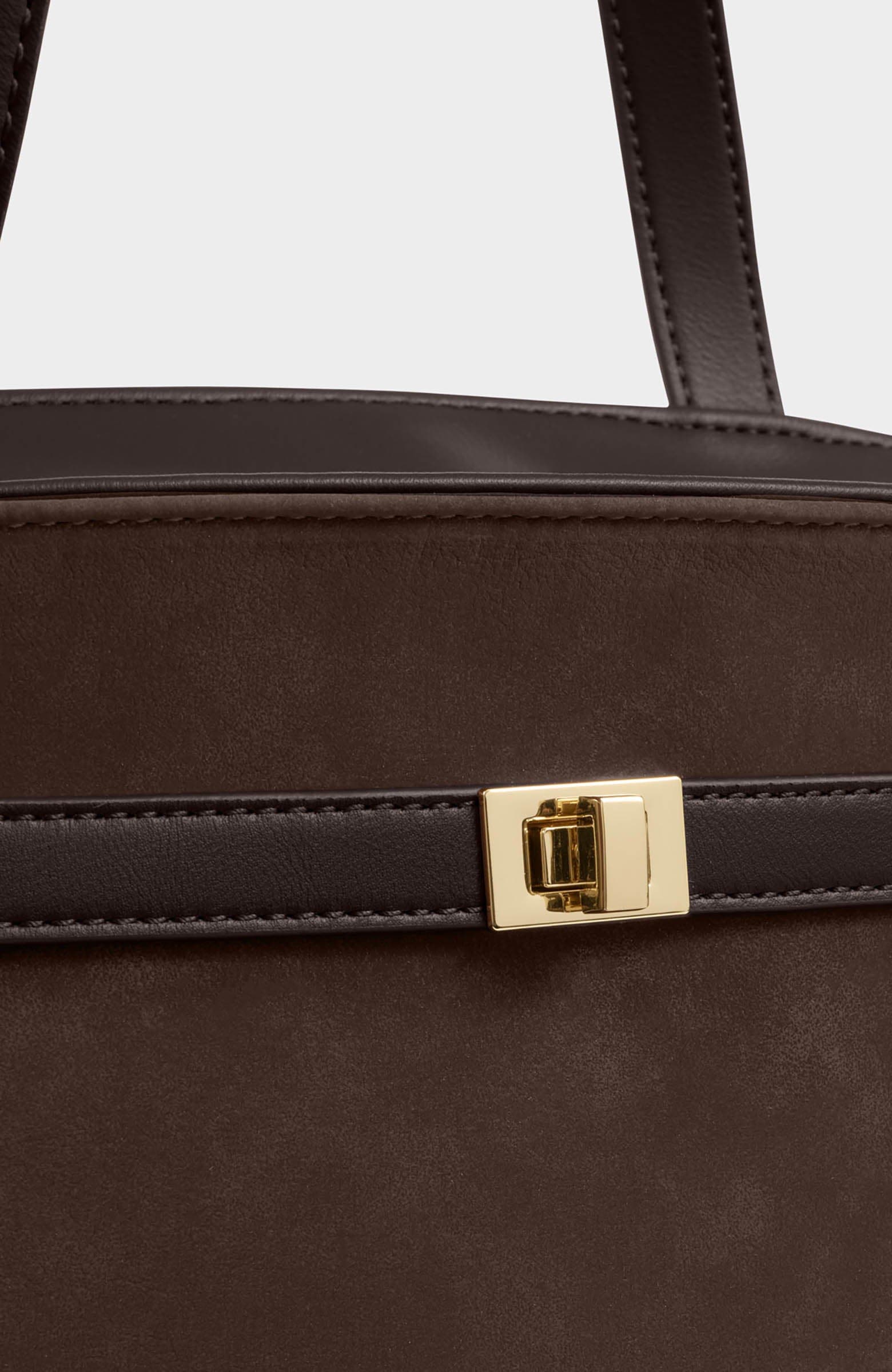 Orin Tote Bag, Alternate, color, Bitter Chocolate Suedette