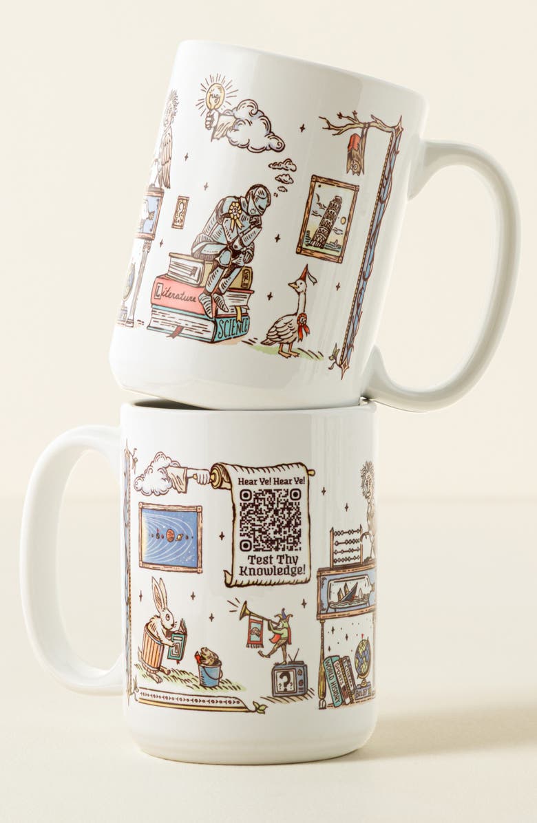 Uncommon Goods Trivia Every Day Interactive QR Mug, Main, color, Multi